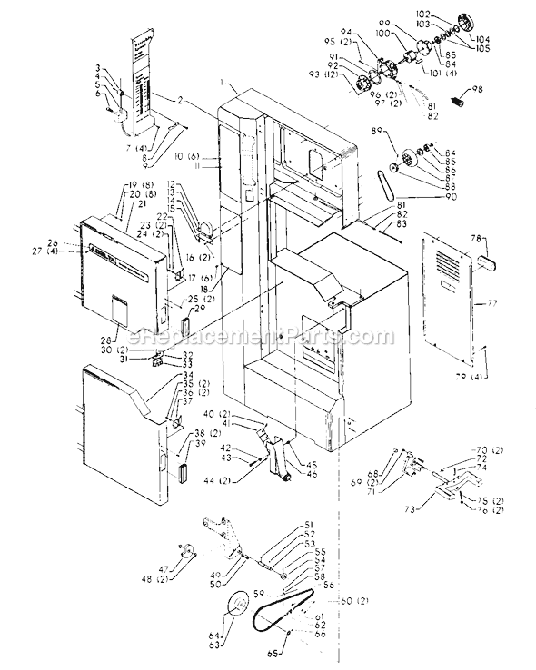 Page A Diagram and Parts List for 28-665 Type 2 Delta Band Saw