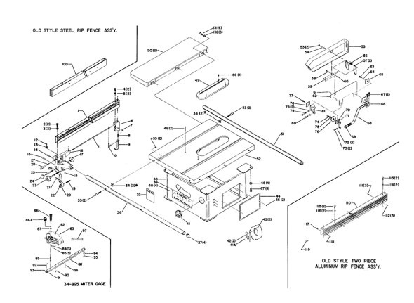 Delta 34-430 Diagram and Parts List for 34-430  Delta Saw