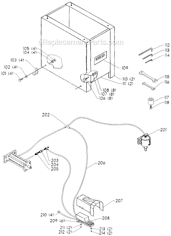 Page B Diagram and Parts List for 32-350 Type 1 Delta Miscellaneous
