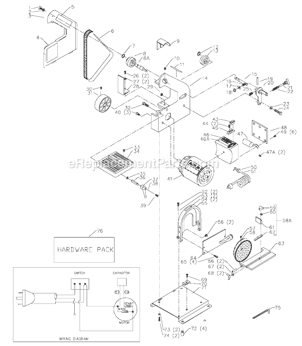 Page A Diagram and Parts List for 31-080 Type 2 Delta Sander Polisher