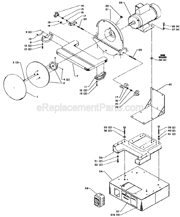 Page A Diagram and Parts List for 31-132 Type 3 Delta Sander Polisher