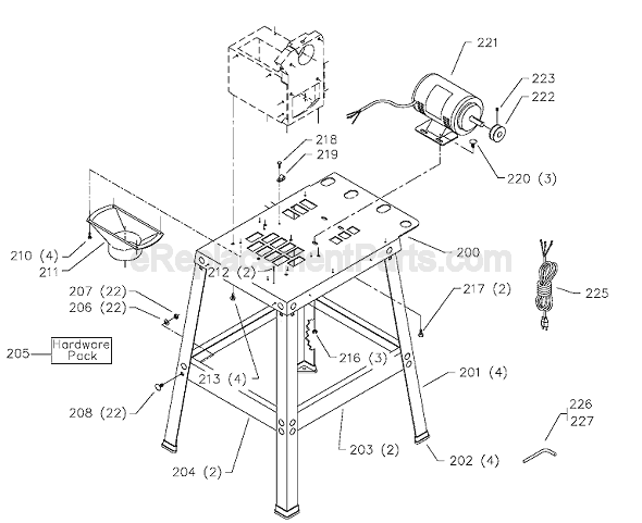 Page C Diagram and Parts List for 31-278 Type 1 Delta Sander Polisher
