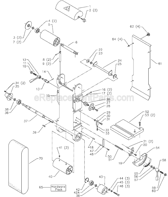Page A Diagram and Parts List for 31-280 Type 1 Delta Sander Polisher