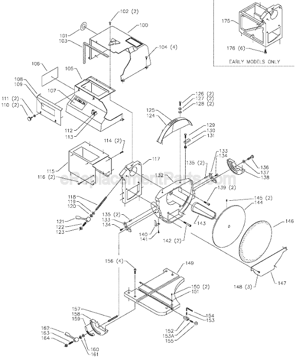 Page B Diagram and Parts List for 31-280 Type 1 Delta Sander Polisher