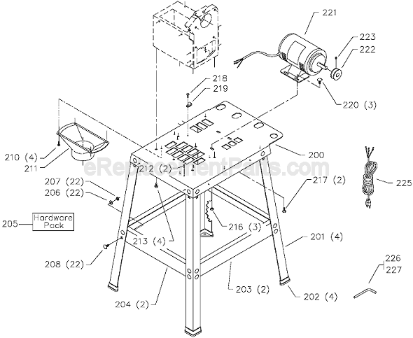 Page C Diagram and Parts List for 31-280 Type 1 Delta Sander Polisher