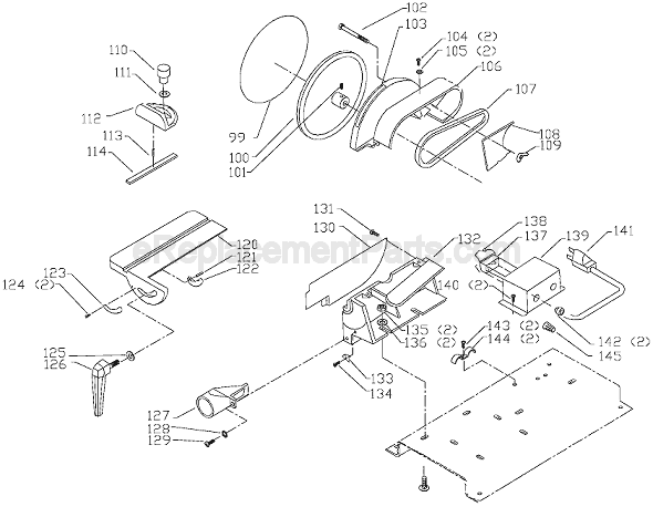 Page B Diagram and Parts List for 31-340 Type 2 Delta Sander Polisher