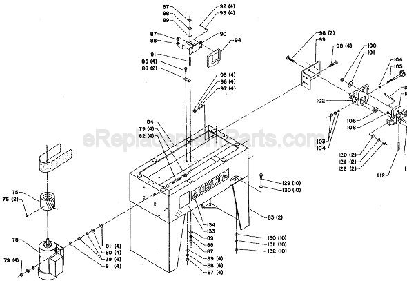 Page B Diagram and Parts List for 31-382 Type 1 Delta Sander Polisher