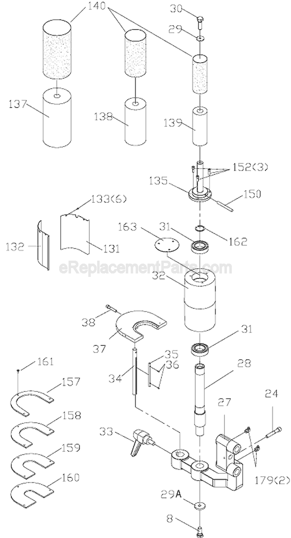 Page C Diagram and Parts List for 31-396 Type 1 Delta Sander Polisher