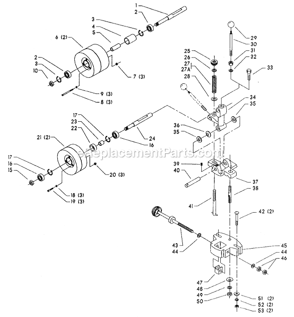 Page A Diagram and Parts List for 31-425  Delta Tool Stand & Cart
