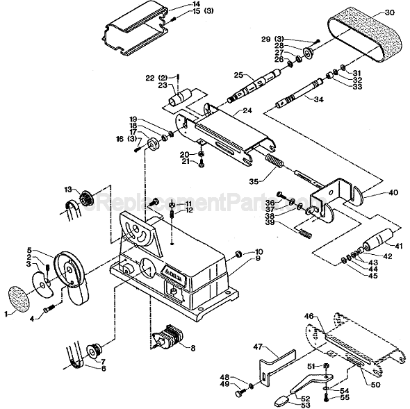 Page A Diagram and Parts List for 31-460 Type 1 Delta Sander Polisher