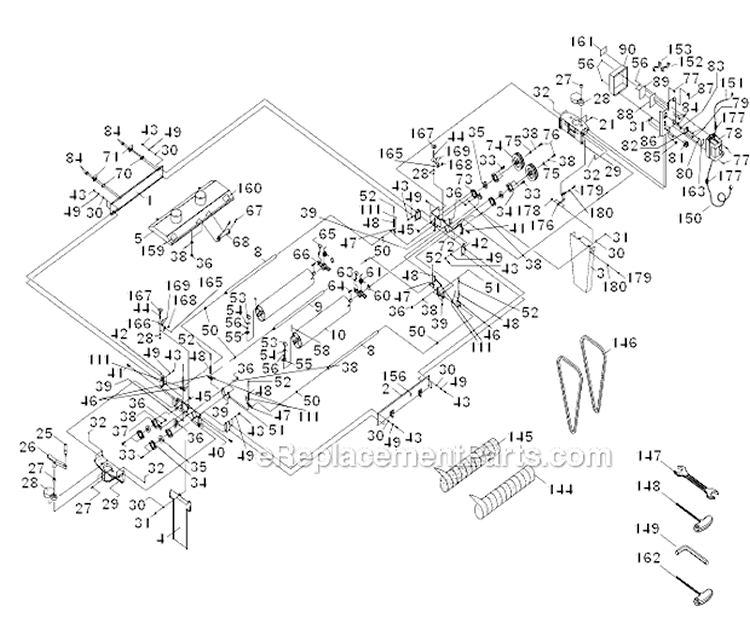 Page C Diagram and Parts List for 31-481 Type 1 Delta Belt or Drum Sander