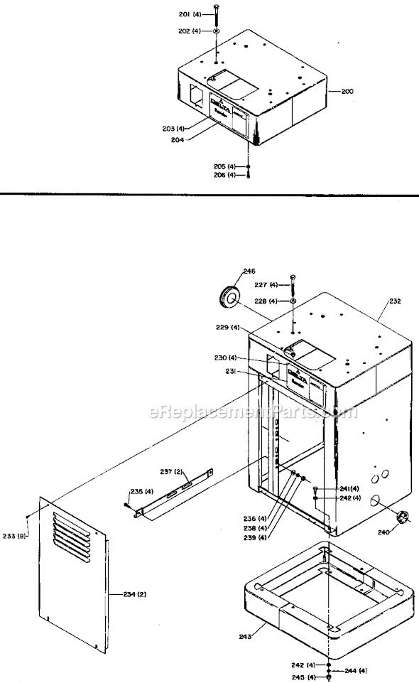 Page B Diagram and Parts List for 31-550 Type 2 Delta Sanding Table
