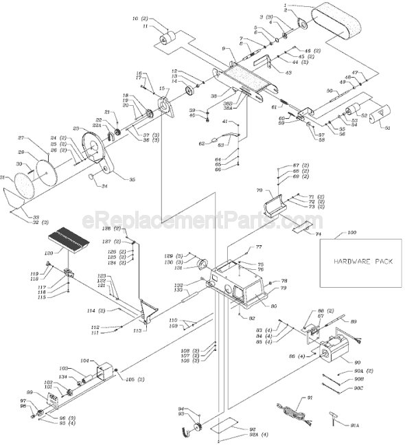Page A Diagram and Parts List for 31-695 Type 2 Delta Sander Polisher