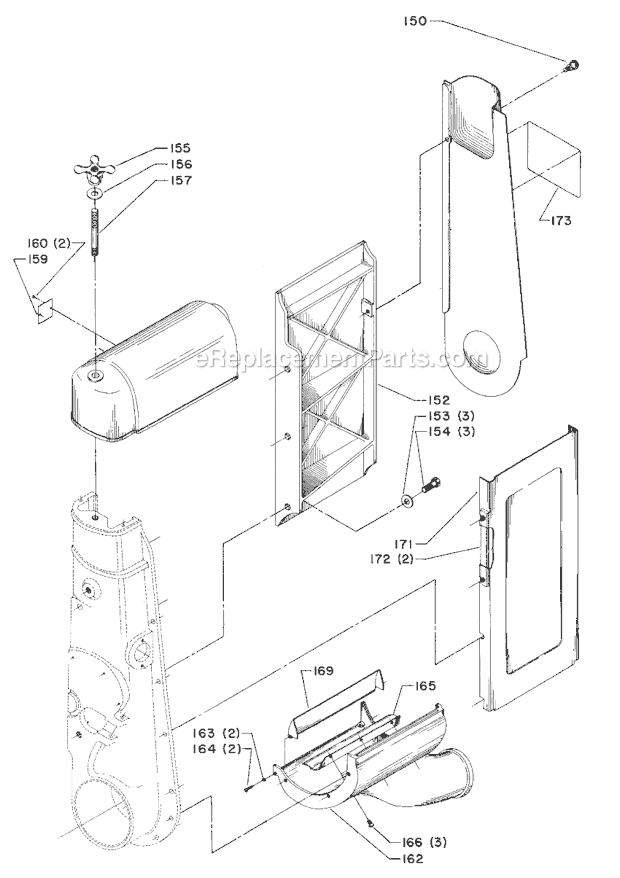 Page B Diagram and Parts List for 31-710 Type 1 Delta Sanding Table