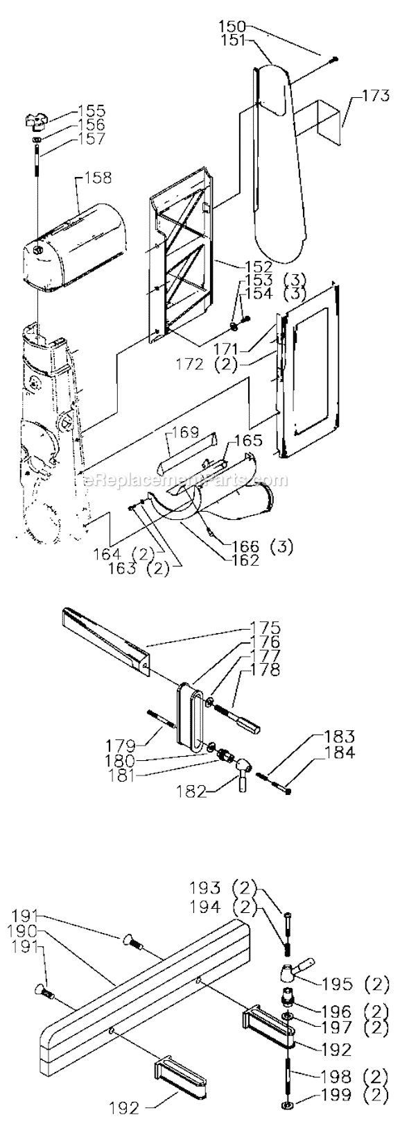 Page B Diagram and Parts List for 31-731A Type 1 Delta Sanding Table