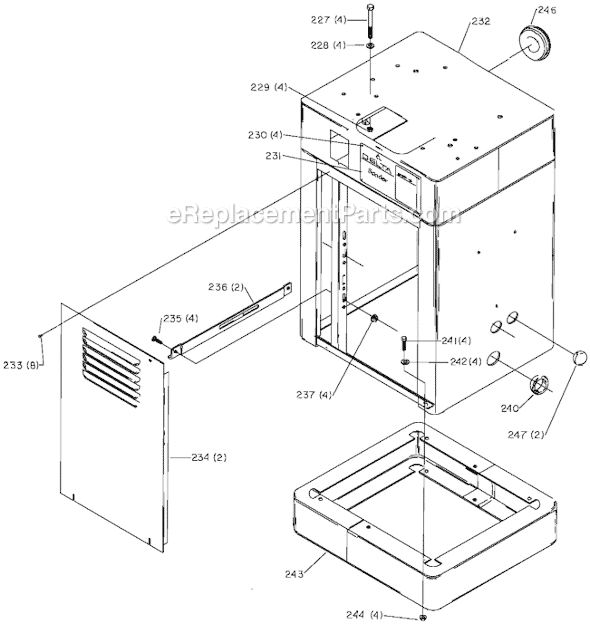 Page C Diagram and Parts List for 31-731B Type 1 Delta Sanding Table