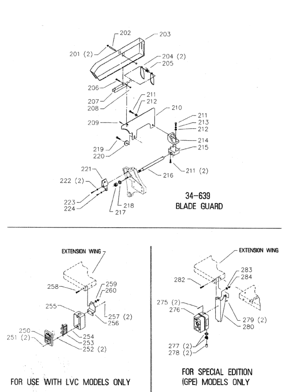 Delta 36-800 Diagram and Parts List for 36-800  Delta Saw