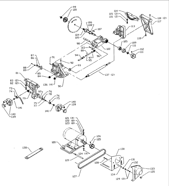 Delta 34-618 Diagram and Parts List for 34-618  Delta Saw