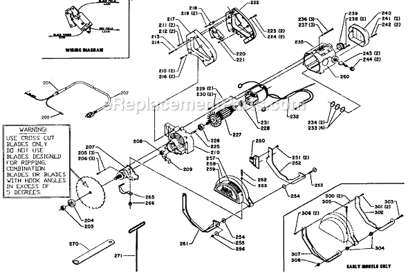 Page B Diagram and Parts List for 33-055 Type 1 Delta Band Saw