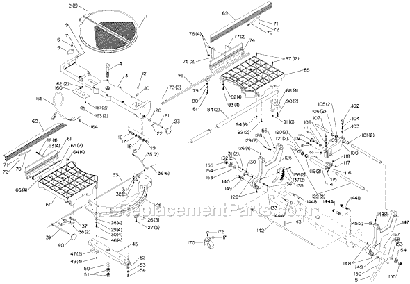Page A Diagram and Parts List for 33-150 Type 1 S/N 87E69387 and Below Delta Table Saw