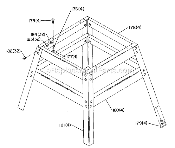 Page C Diagram and Parts List for 34-330 Type S/N 89H70050 Delta Table Saw