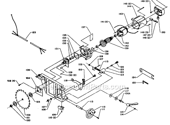 Page B Diagram and Parts List for 34-330 Type S/N 89H70051 Delta Table Saw