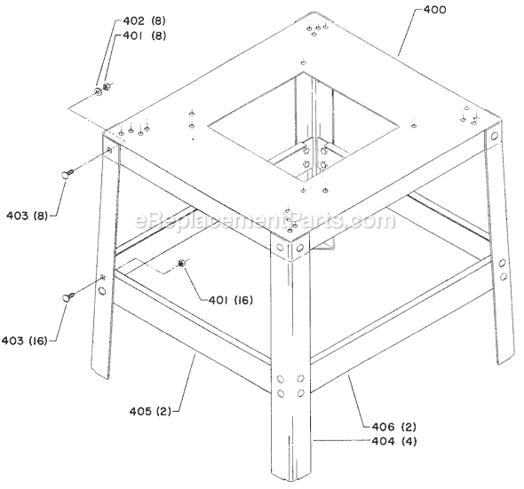 Page C Diagram and Parts List for 34-402 Type 1 Delta Table Saw