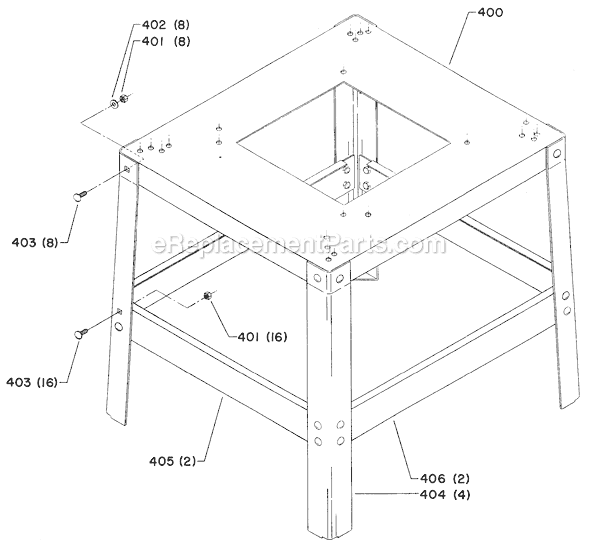 Page C Diagram and Parts List for 34-430 Type 1 Delta Table Saw