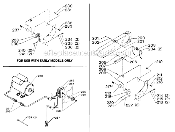 Page C Diagram and Parts List for 34-444 Type 3 Delta Table Saw