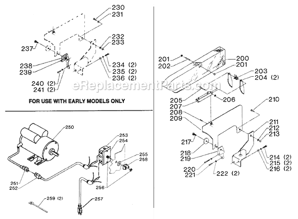 Page C Diagram and Parts List for 34-445 Type 3 Delta Table Saw