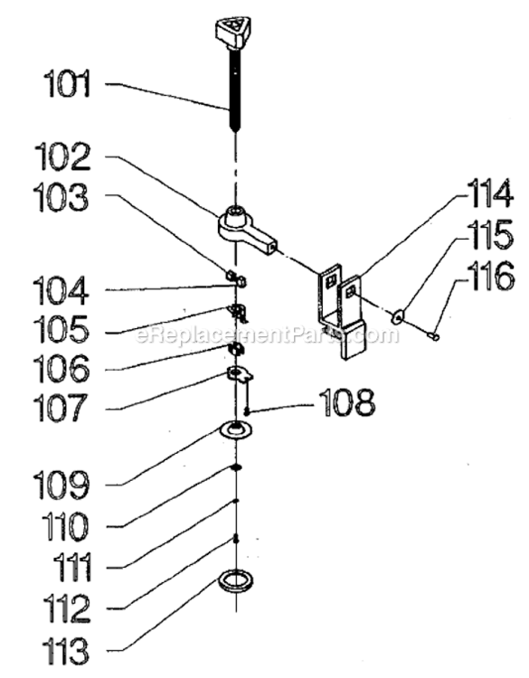 Page B Diagram and Parts List for 34-555 Type 1 Delta Table Saw Accessories