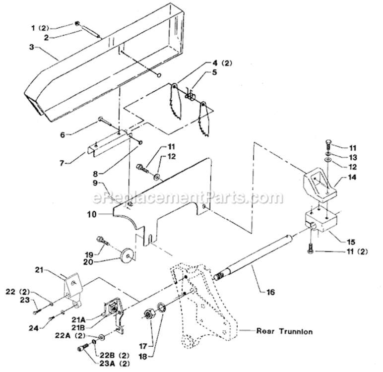 Page A Diagram and Parts List for 34-639 Type 2 Delta Table Saw Accessories