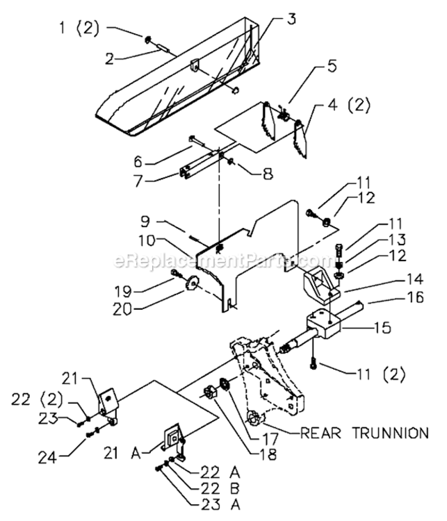 Page A Diagram and Parts List for 34-639 Type 3 Delta Table Saw Accessories