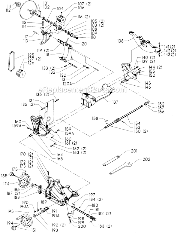 Page B Diagram and Parts List for 34-764 Type 3 Delta Table Saw