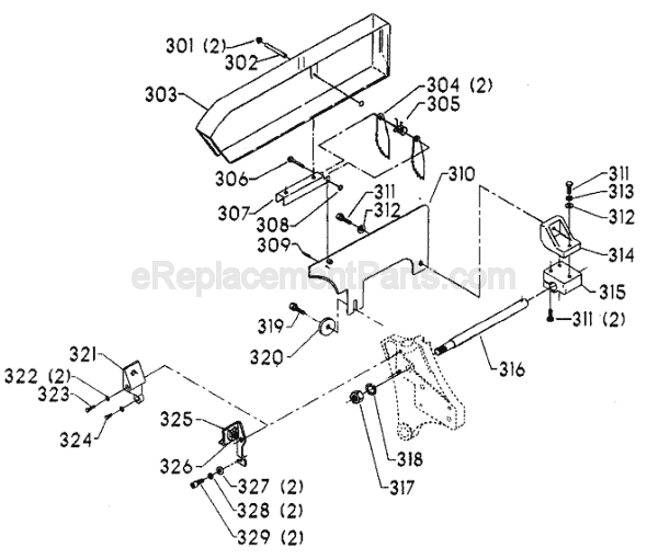 Page D Diagram and Parts List for 34-778 Type 1 Delta Table Saw