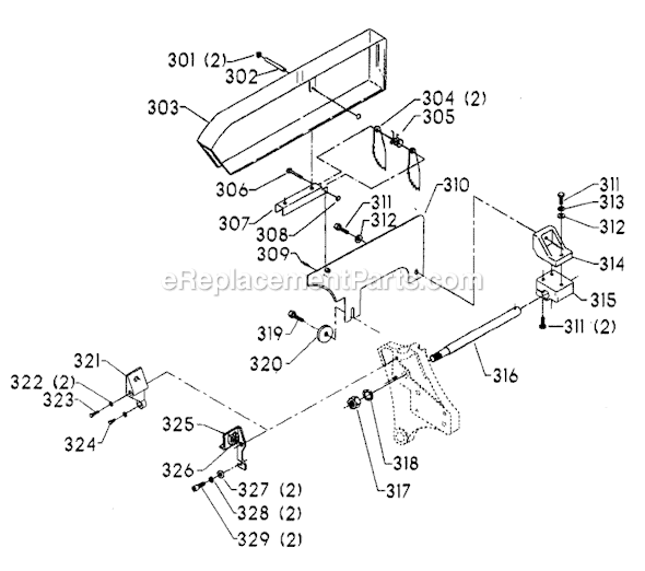 Page D Diagram and Parts List for 34-781 Type 3 Delta Table Saw