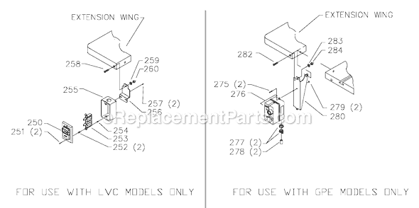 Page C Diagram and Parts List for 34-806 Type 2 Delta Table Saw