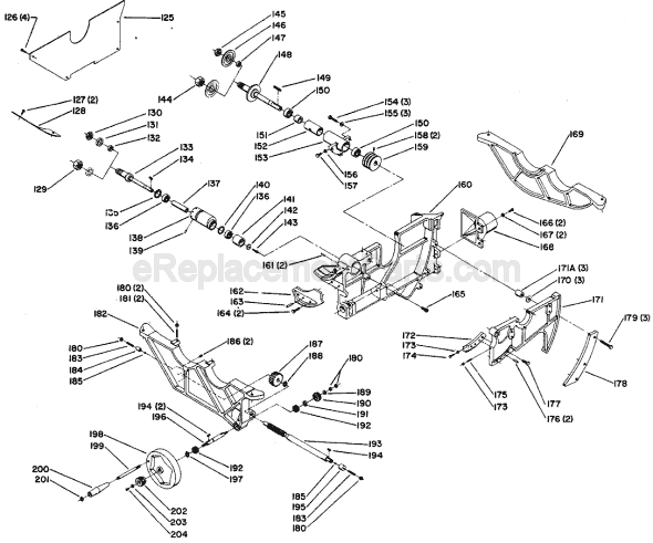 Page B Diagram and Parts List for 34-889 Type 1 Delta Table Saw