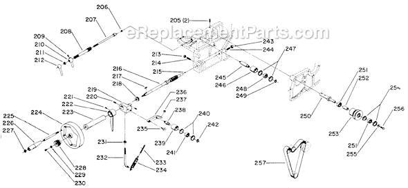 Page C Diagram and Parts List for 34-889 Type 1 Delta Table Saw
