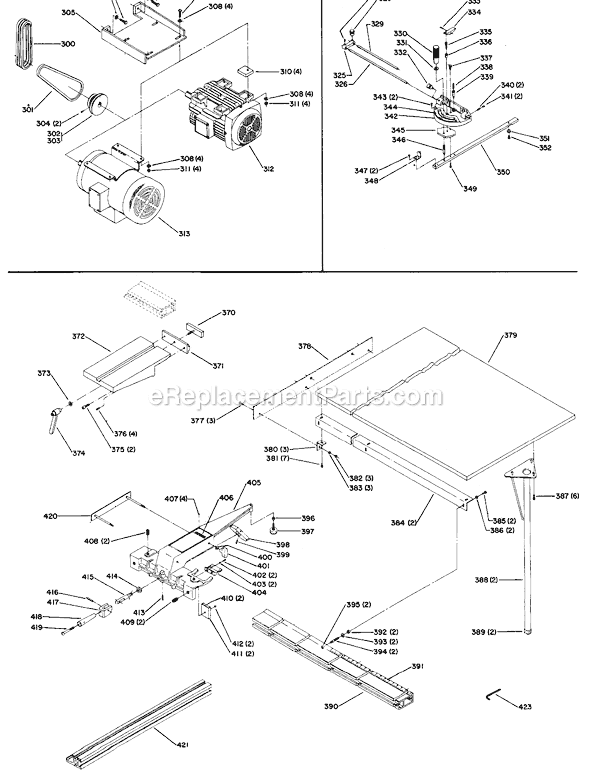 Page C Diagram and Parts List for 34-890 Type 1 Delta Band Saw