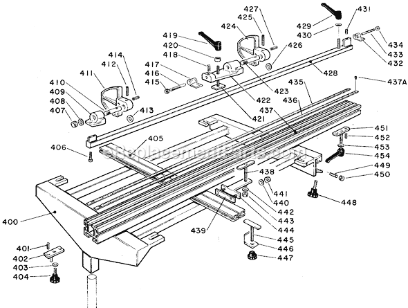 Page D Diagram and Parts List for 34-920 Type 1 Delta Band Saw
