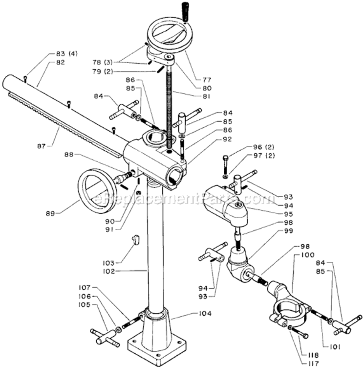 Page B Diagram and Parts List for 34-994 Type 1 Delta Power Feeder