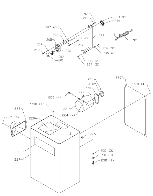 Delta 37-275x Type-1 Diagram and Parts List for 37-275X Type-1 Delta Planer Jointer