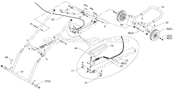 Page B Diagram and Parts List for 36-136 Type 1 Delta Miter Saw
