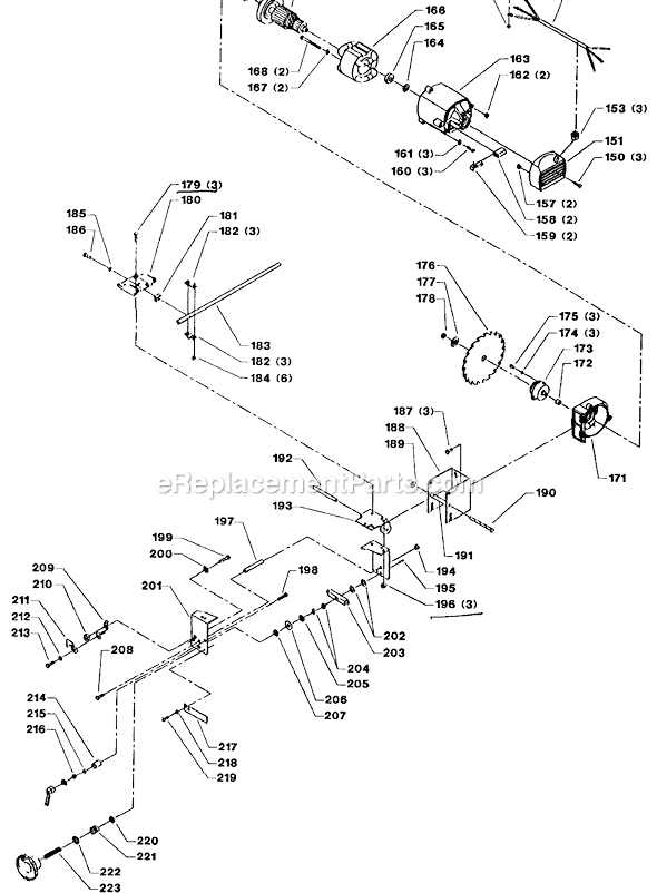 Page B Diagram and Parts List for 36-540 Type 1 Delta Table Saw