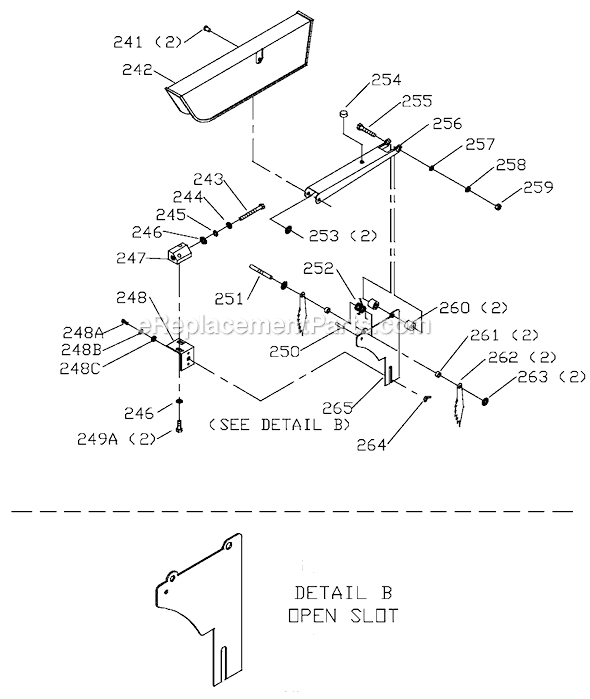 Page B Diagram and Parts List for 36-545 Type 3 Delta Table Saw