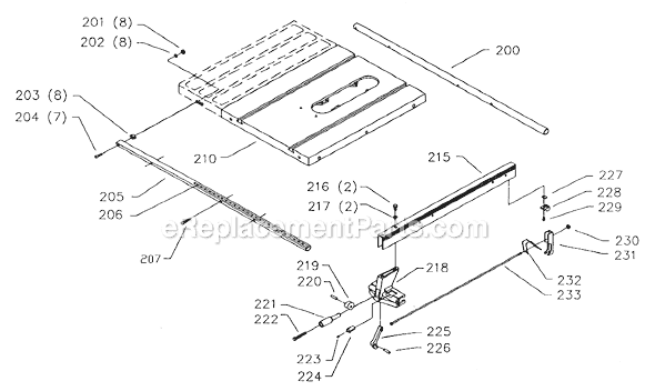 Page C Diagram and Parts List for 36-635 Type 1 Delta Table Saw
