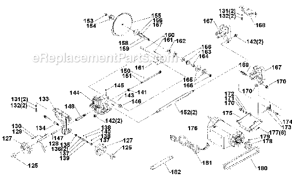 Page B Diagram and Parts List for 36-751 Type 1 Delta Table Saw