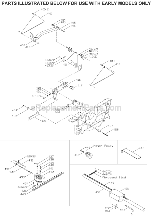 Page D Diagram and Parts List for 36-789 Type 1 Delta Table Saw