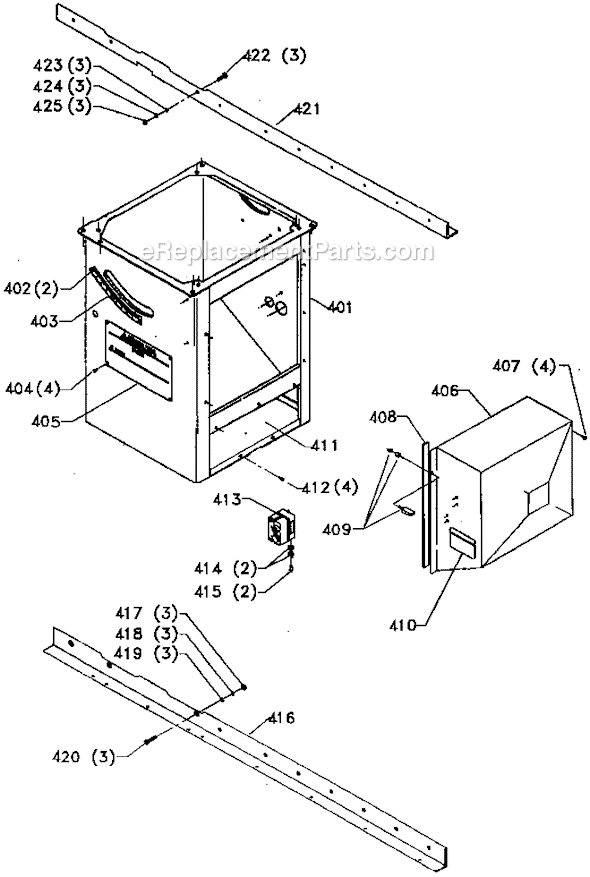 Page E Diagram and Parts List for 36-800 Type 1 Delta Table Saw